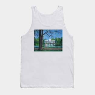 Girl with her dog on the lake Tank Top